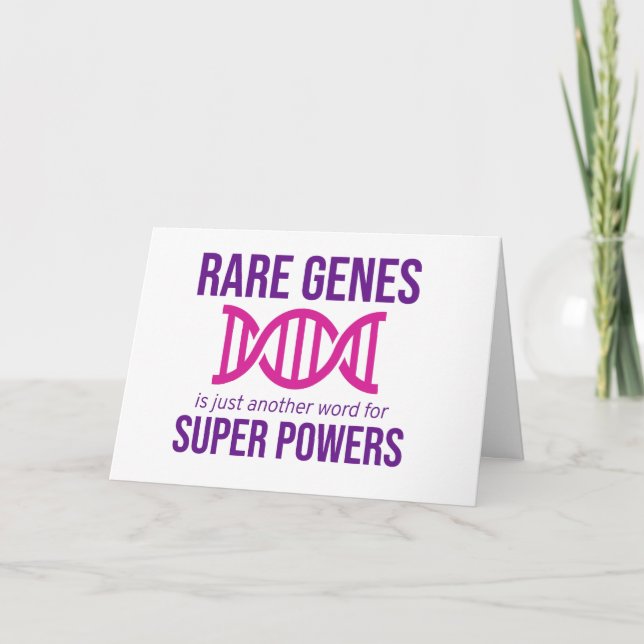 Rare Disease Awareness Day Zebra Ribbon Fighter  Card (Front)