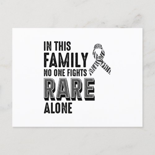 Rare Disease Awareness Day Zebra Ribbon Postcard