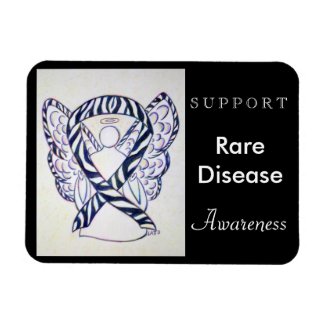 Rare Disease Awareness Ribbon Angel Custom Magnet