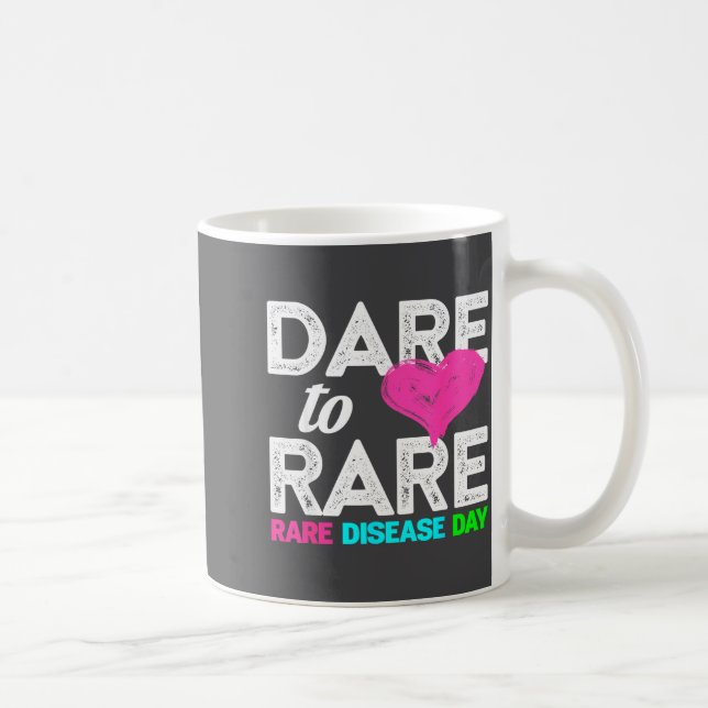 Rare Disease Awareness Shirt - Dare To Rare Diseas Coffee Mug (Right)