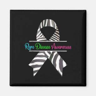Rare Disease Awareness Shirt - Zebra Rare Disease  Magnet