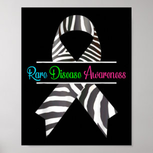 Rare Disease Awareness Shirt - Zebra Rare Disease  Poster