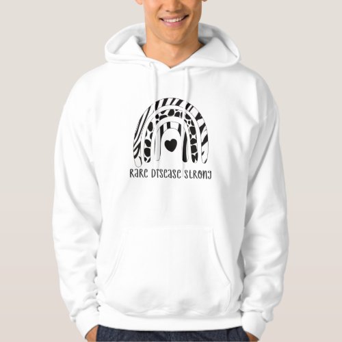 Rare Disease Awareness Zebra Rare Disease Warrior Hoodie