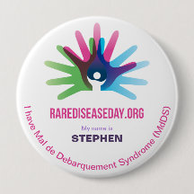 Rare Disease Day, Personalize All, Round Button