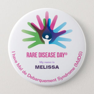 Rare Disease Day, Personalize All, Round Button