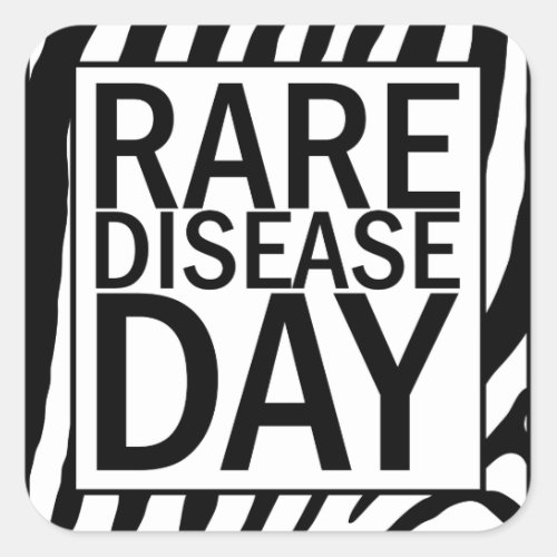 Rare Disease Day sticker sheet zebra print