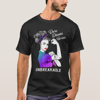 Rare Disease Warrior Unbreakable Awareness Gift T-Shirt