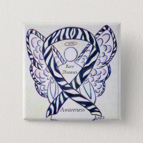 Rare Diseases Awareness Angel Ribbon Pin