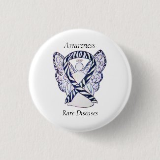 Rare Diseases Awareness Angel Ribbon Pin
