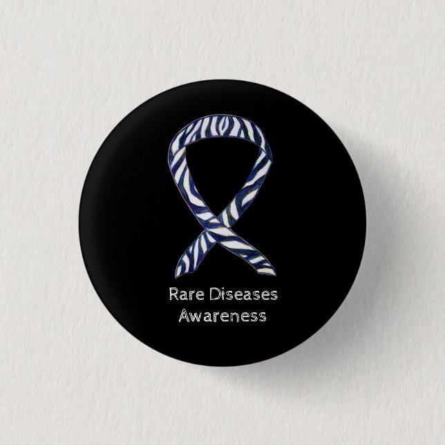 Rare Diseases Awareness Custom Ribbon Pin (Front)