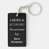 Rare Diseases Awareness Ribbon Angel Keychain (Back)