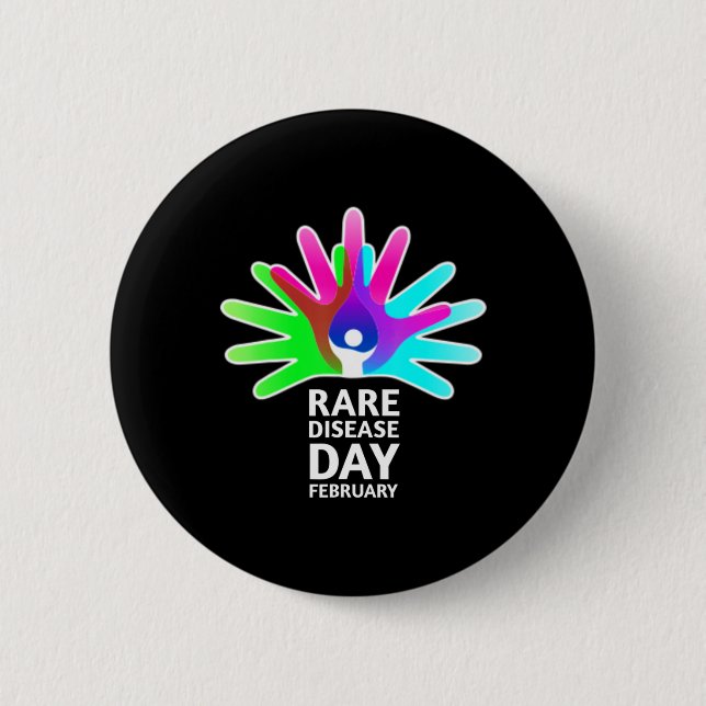 Rare Diseases Day 2022 - Rare Disease Awareness T- Button (Front)
