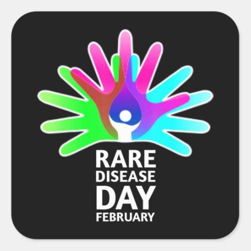 Rare Diseases Day 2022 _ Rare Disease Awareness T_ Square Sticker