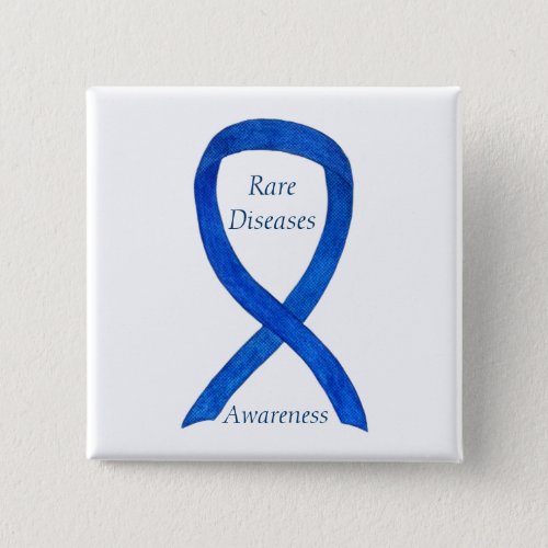 Rare Diseases Denim Awareness Custom Ribbon Pin