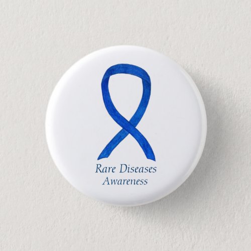 Rare Diseases Denim Awareness Custom Ribbon Pin