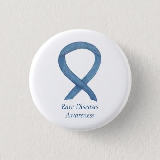 Rare Diseases Denim Awareness Ribbon Pin