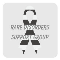 Rare Disorders Zebra Awareness Ribbon by Janz Square Sticker