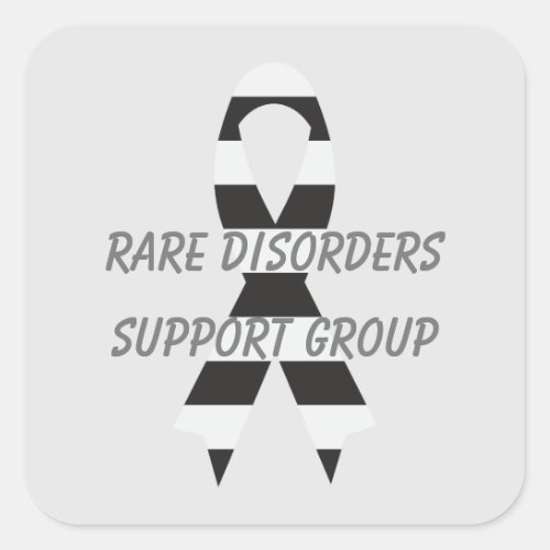 Rare Disorders Zebra Awareness Ribbon by Janz Square Sticker