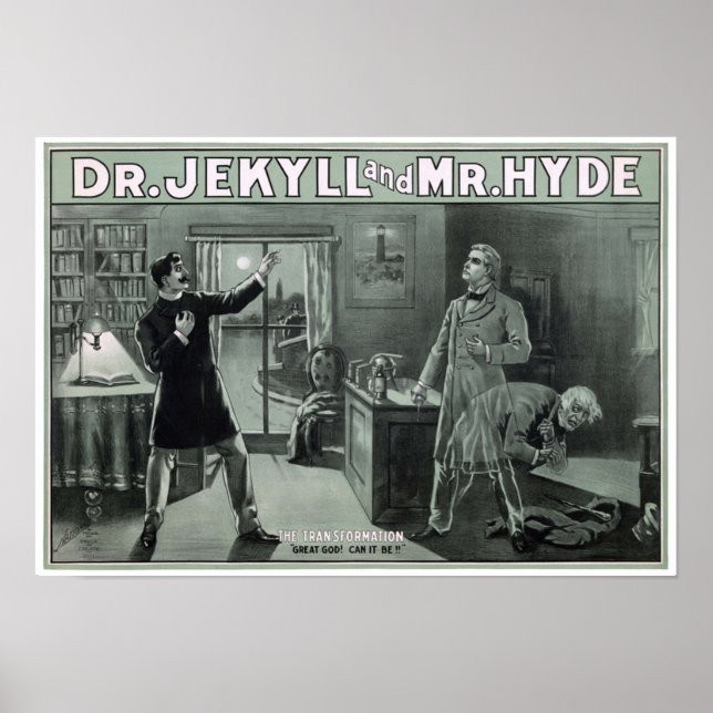 Rare Dr Jekyll and Mr Hyde Transformation Poster (Front)