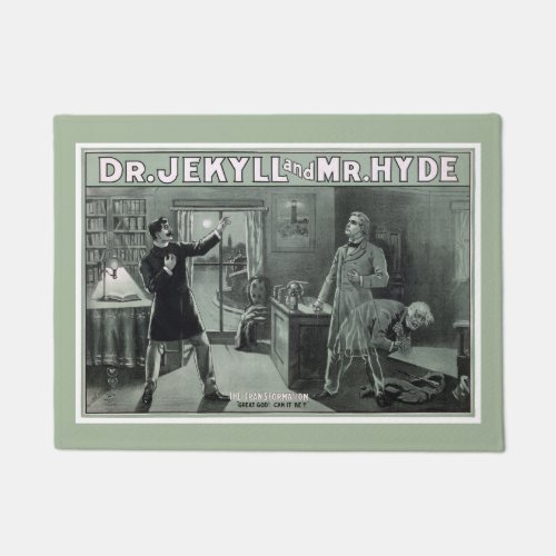 Rare Dr Jekyll and Mr Hyde Transformation Poster Doormat