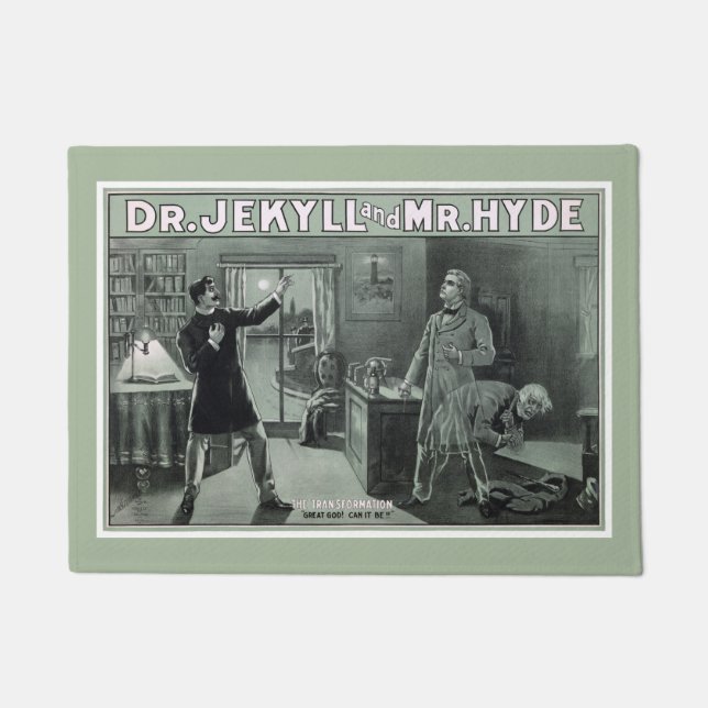 Rare Dr. Jekyll and Mr. Hyde Transformation Poster Doormat (Front)