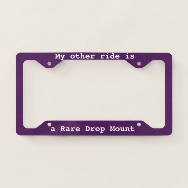 Rare Drop Mount - license plate frame (Front)