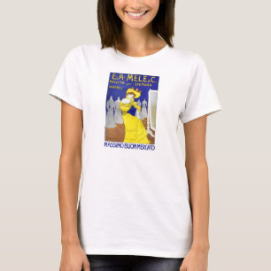 Rare E. A. Mele, Naples, Italy 1902 Vintage Poster T-Shirt