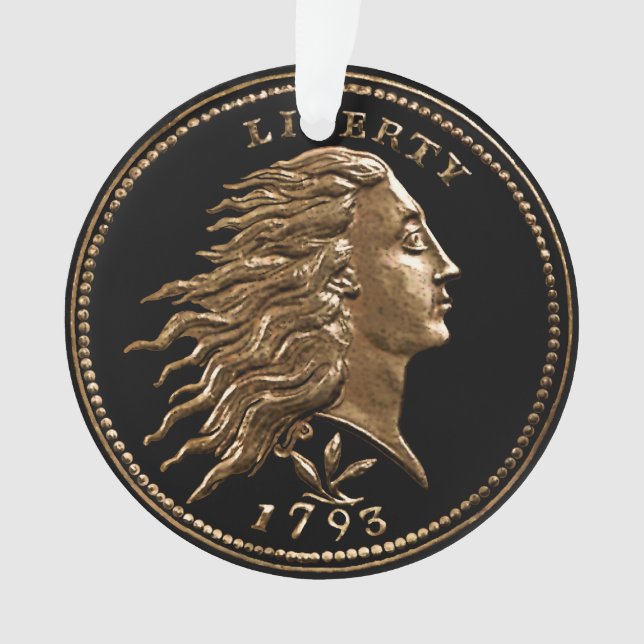 Rare Early American Penny Ornament (Front)