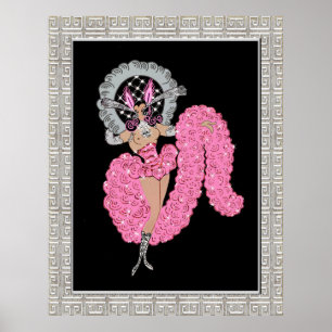 Rare Erte Design "Mimi" Poster