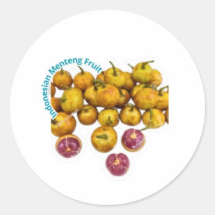 Rare Exotic Menteng Fruit - Indonesian Tropical H Classic Round Sticker