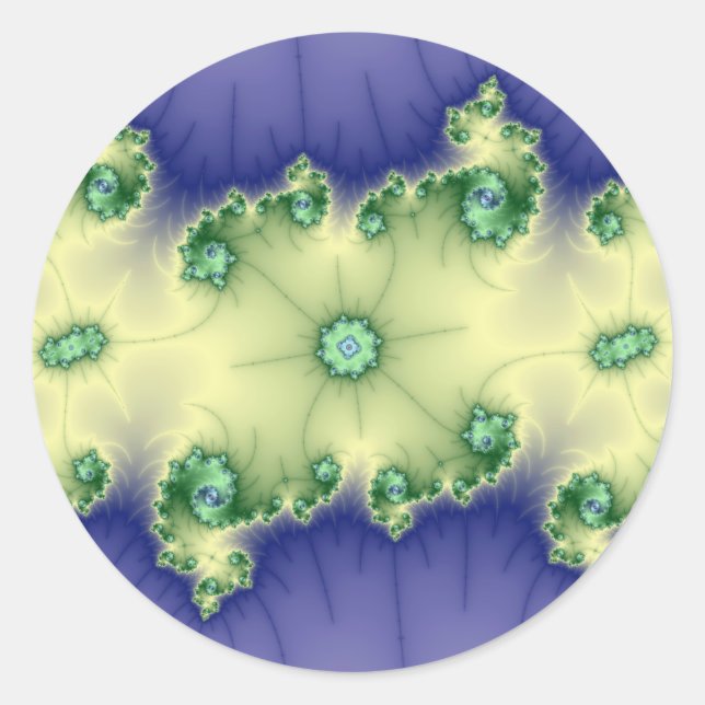 Rare Gem - Fractal Classic Round Sticker (Front)