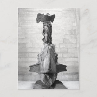 Rare Head On View Winged Victory of Samothrace Nik Postcard
