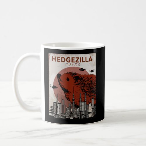 Rare Hedgezilla Movie Poster Style Graphic Long Sl Coffee Mug