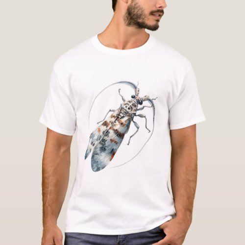 Rare Insect Silhouette IREF302 _ Watercolor T_Shirt