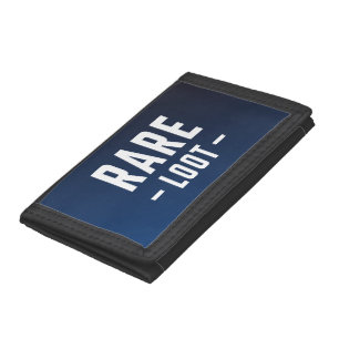 Rare Loot Teen Boy Gamer Blue Slogan Tri-fold Wallet