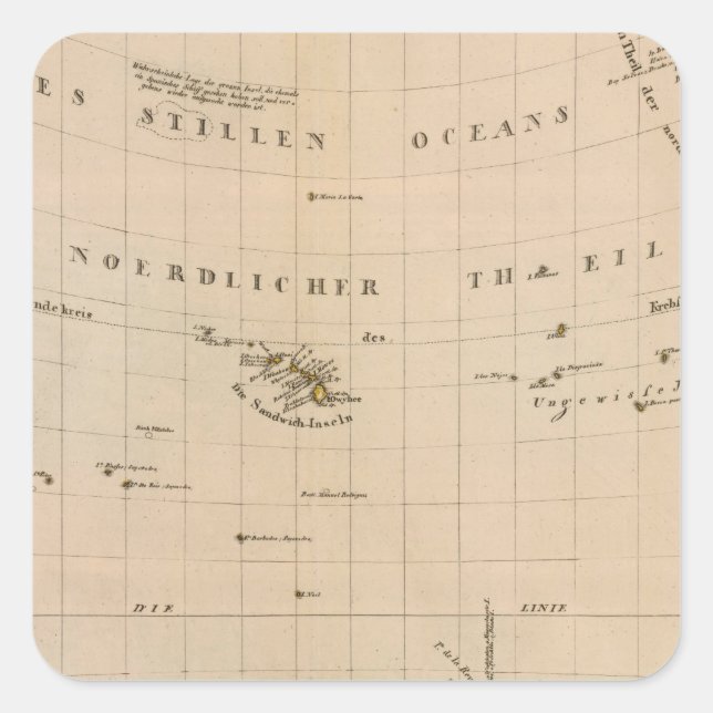 Rare North Pole Projection Square Sticker (Front)