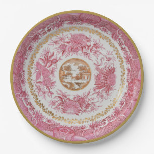 Rare Pink 'FITZHUGH' Plate -Circa 1810 Style