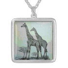 Rare Retro African Giraffes in High Color Design