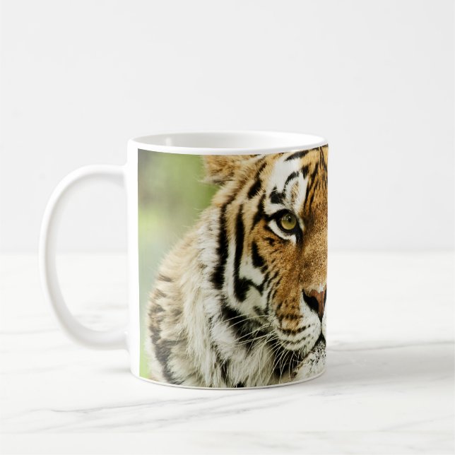 Rare Siberian Tiger: Endangered Resting Coffee Mug (Left)