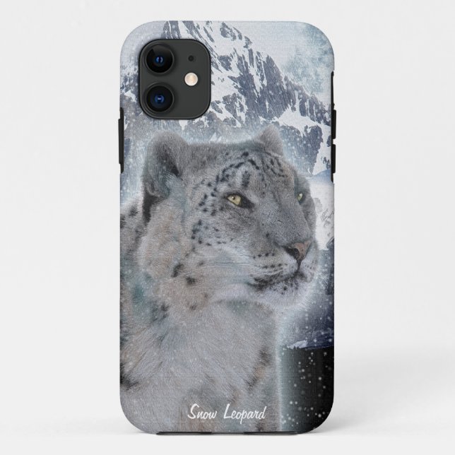 Rare Snow Leopard Big Cat Wildlife iPhone 5 Case (Back)