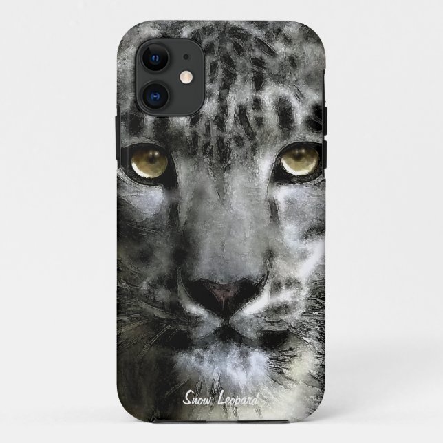 Rare Snow Leopard Big Cat Wildlife iPhone 5 Case (Back)