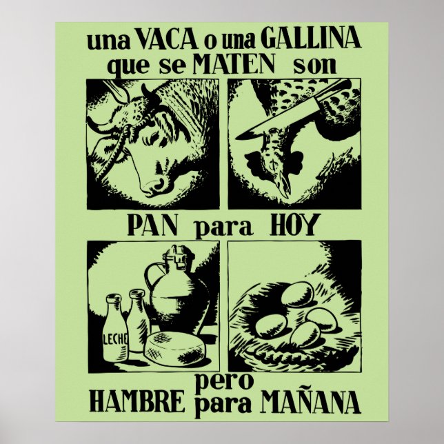 Rare Spanish Civil War Livestock Propaganda Poster (Front)