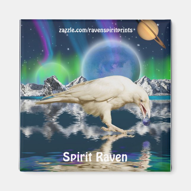 Rare Spirit Raven Fantasy Art Magnets (Front)