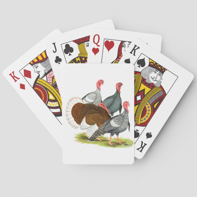 Rare Turkey Quartet Poker Cards (Back)