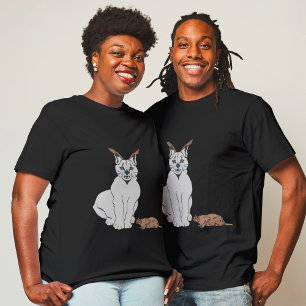 Rare Twin Serval Wildlife Beauty Black  T-Shirt
