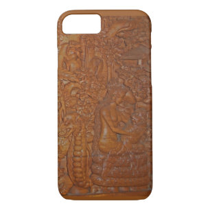 Rare Vintage Bali Wood Art iPhone 8/7 Case