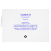 Rare White Indian Blue Peacock Cards (Back Horizontal)