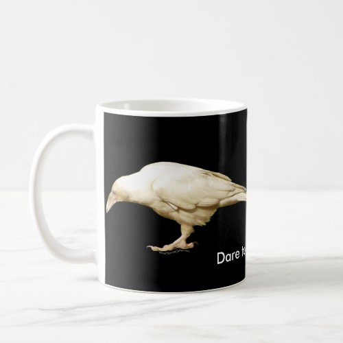 Rare White leucystic Raven for Bird_lovers Coffee Mug