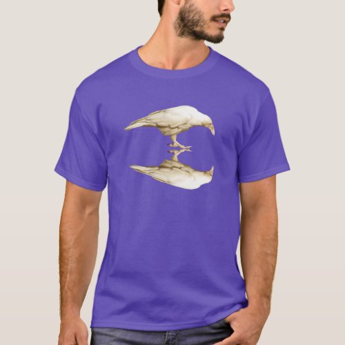 Rare White Raven Photo Mens T_Shirt