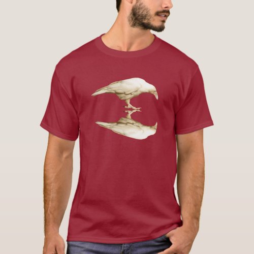 Rare White Raven Photo Mens T_Shirt